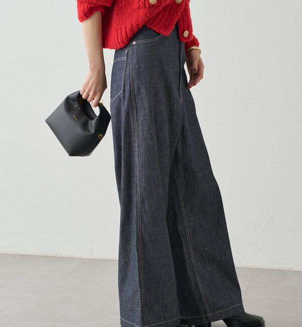  「ハイウエストデニムパンツ」|デニム|