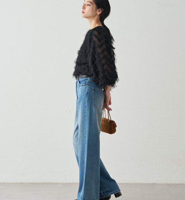  「ハイウエストデニムパンツ」|デニム|