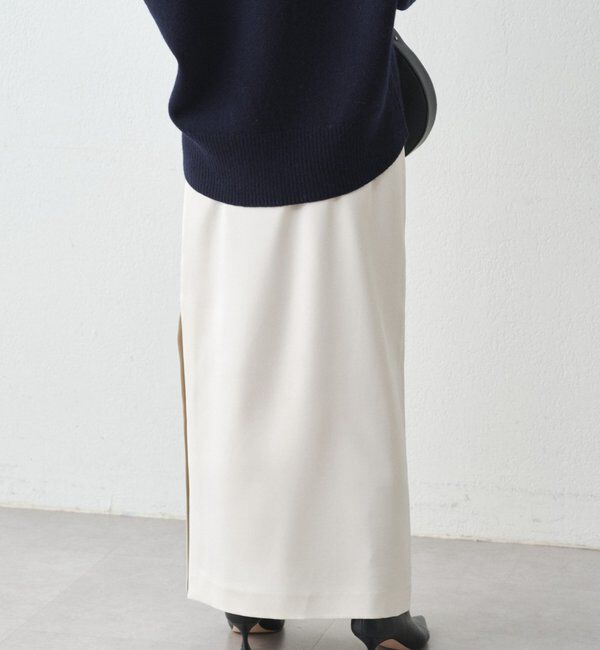  「スリットサテンタイトスカート」|スカート|