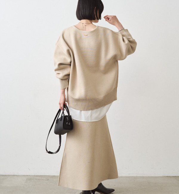  「【@_shirabe.s_コラボ】スウェットライクスキッパーニット」|ニット・セーター|