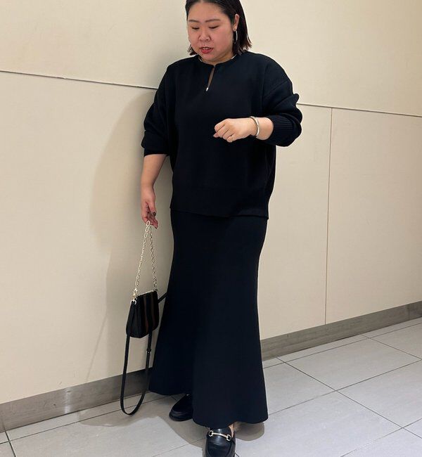  「【@_shirabe.s_コラボ】スウェットライクスキッパーニット」|ニット・セーター|