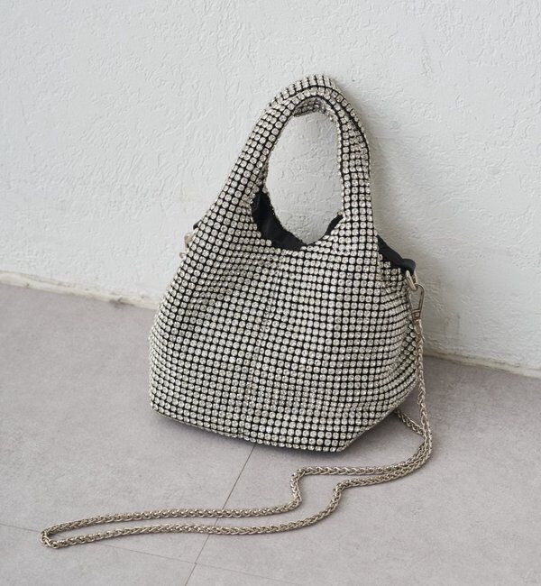  「【GALENA/ガレナ】ラインストーンBag」|トートバッグ|シルバー
