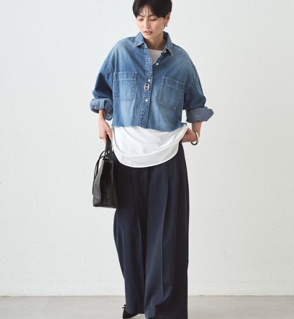  「【JAPAN MADE】デニムショートシャツ」|シャツ・ブラウス|