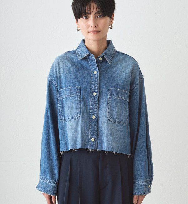  「【JAPAN MADE】デニムショートシャツ」|シャツ・ブラウス|