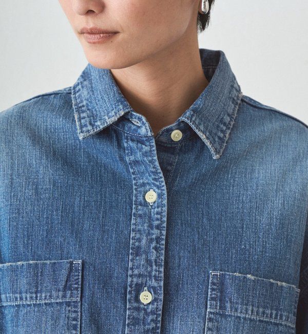  「【JAPAN MADE】デニムショートシャツ」|シャツ・ブラウス|