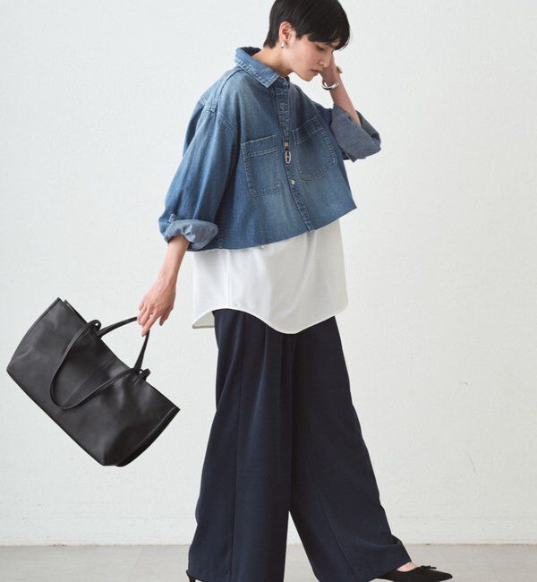  「【JAPAN MADE】デニムショートシャツ」|シャツ・ブラウス|