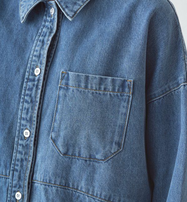  「スウィッチデニムシャツ/ブルー」|シャツ・ブラウス|