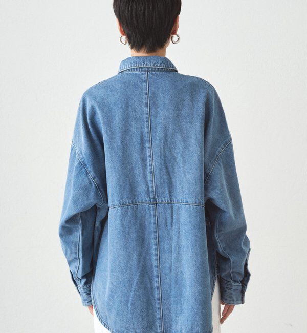  「スウィッチデニムシャツ/ブルー」|シャツ・ブラウス|