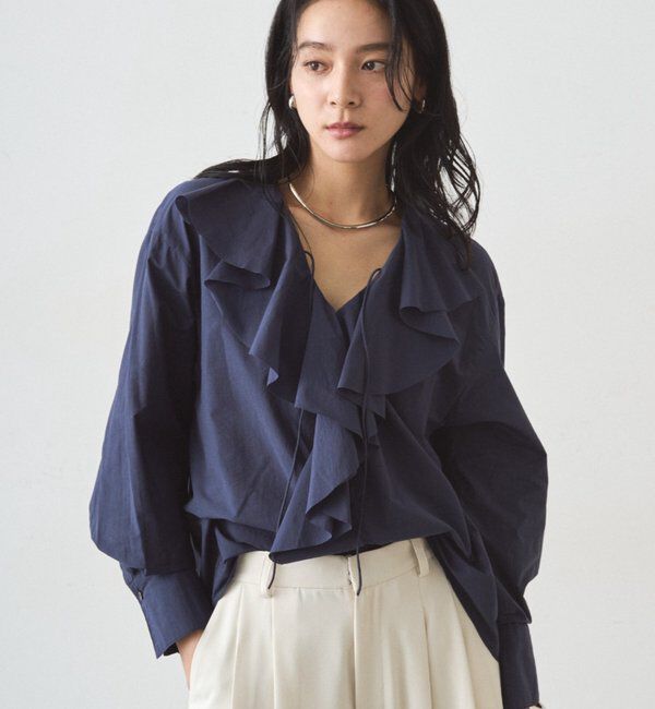  「フリルカラーブラウス」|シャツ・ブラウス|