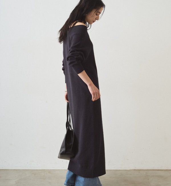  「ハイスリットニットワンピース」|ワンピース|