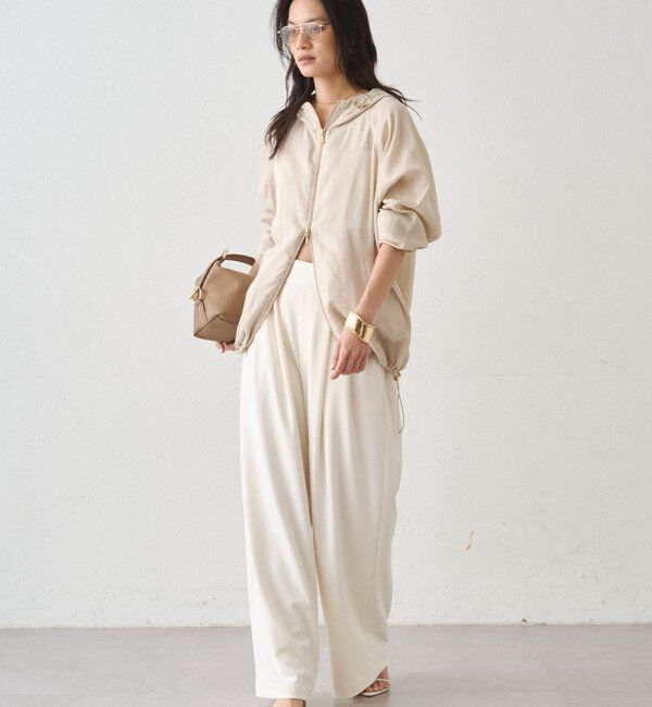  「【＠ld_risaコラボ】ジャージータックワイドパンツ」|チノ|