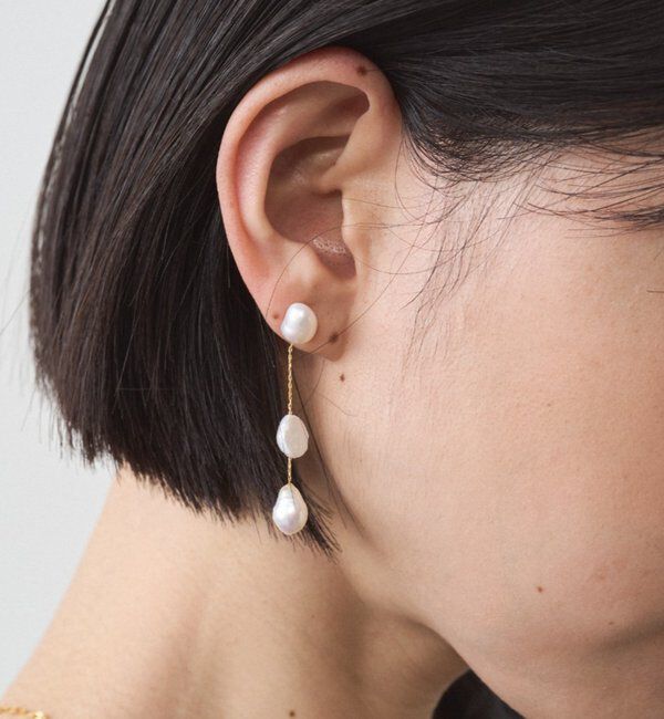  「【セレモニー対応可】【GALENA/ガレナ】ドロップパールピアス」|ピアス|
