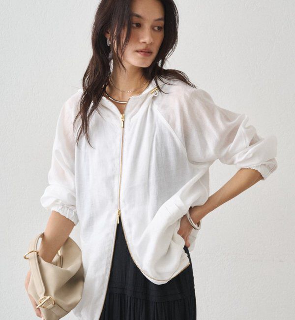  「シアーZIPパーカー」|ブルゾン・スタジャン|