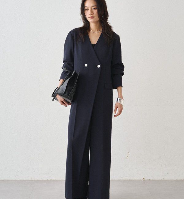  「【Atelier N5/アトリエヌメロサンク】ノーカラーオールインワン」|ワンピース|