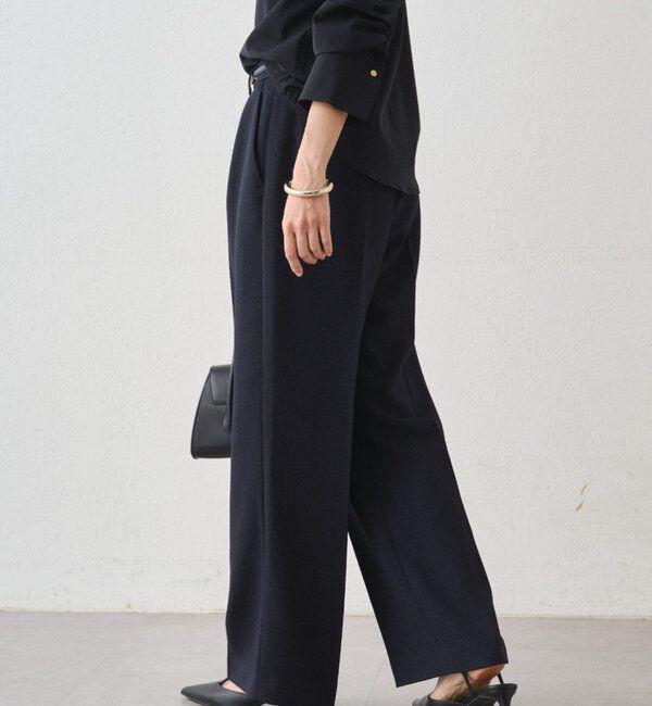  「【Atelier N5/アトリエヌメロサンク】ツイードセミワイドパンツ」|チノ|