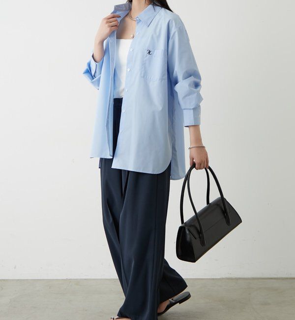  「ロゴ刺繍シャツ」|シャツ・ブラウス|