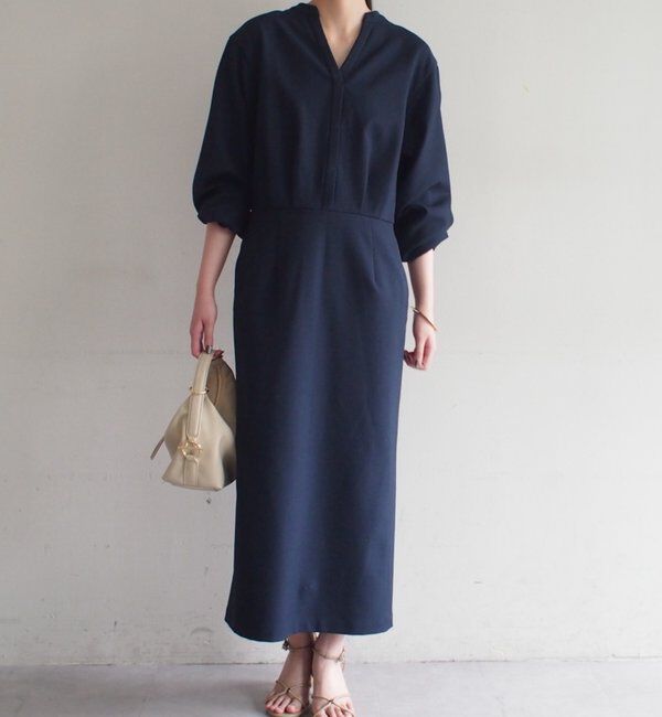  「リネンライクVワンピース」|ワンピース|