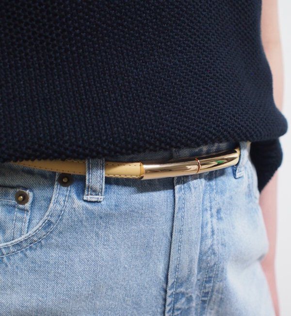  「【GALENA/ガレナ】メタルバックルナローベルト」|ベルト|