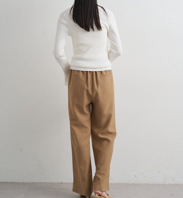 「麻調合繊タックパンツ」|チノ|