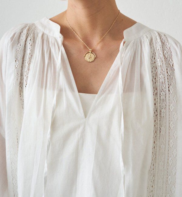  「【INDIA】スキッパーレースブラウス」|シャツ・ブラウス|