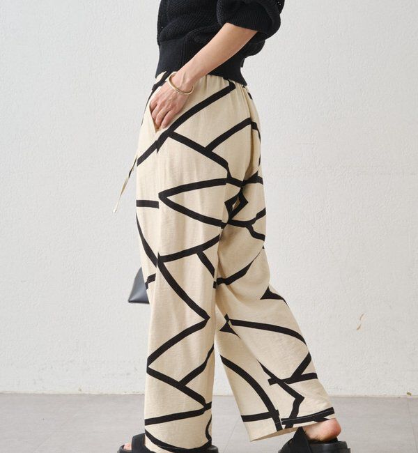  「ラインプリントイージーパンツ」|チノ|