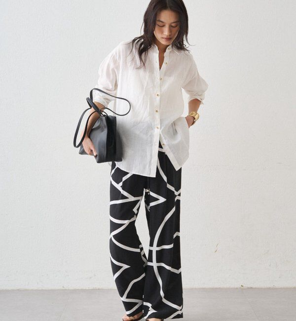  「ラインプリントイージーパンツ」|チノ|