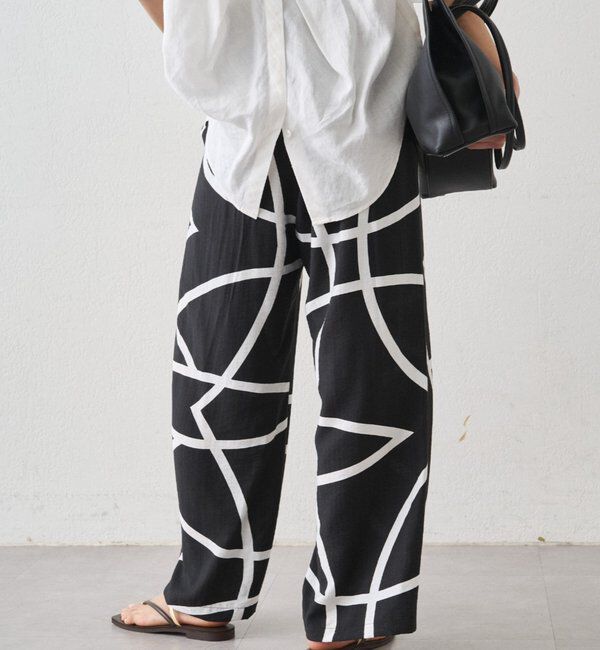  「ラインプリントイージーパンツ」|チノ|