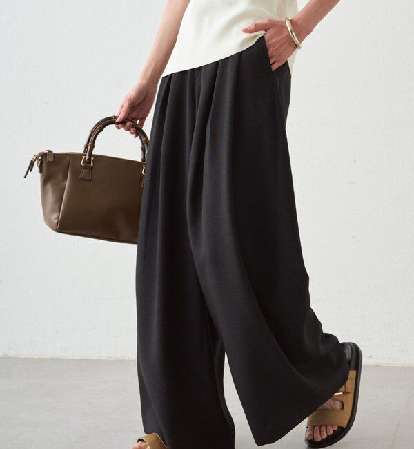  「タックワイドルーズパンツ」|チノ|