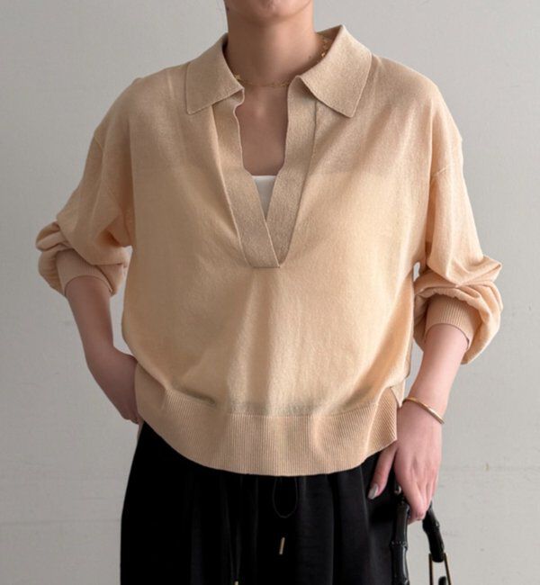  「スキッパーポロニット」|ニット・セーター|