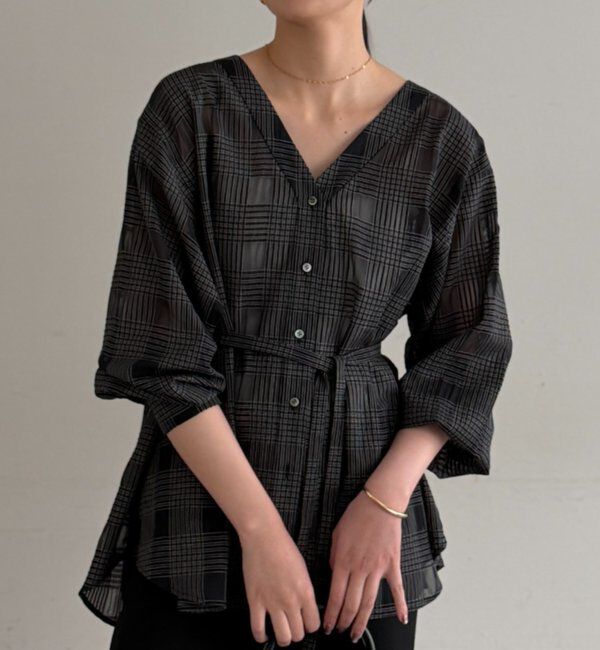  「シアーチェックシャツ」|シャツ・ブラウス|