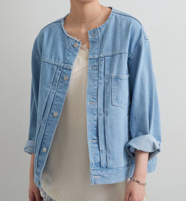  「【ainode/アイノデ】ノーカラーGジャン」|ベスト・ジレ|