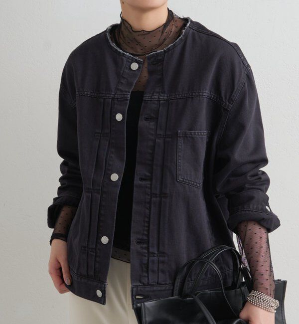  「【ainode/アイノデ】ノーカラーGジャン」|ベスト・ジレ|