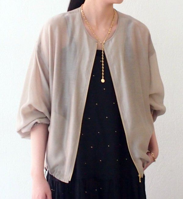  「シアーバルーンブルゾン」|ベスト・ジレ|ライトグレー