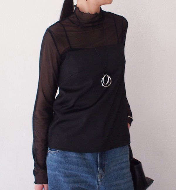  「【Atelier N5/アトリエヌメロサンク】サテンキャミ」|シャツ・ブラウス|