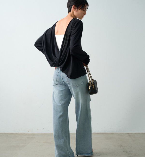  「2wayカシュクールシアープルオーバー」|Tシャツ・カットソー|