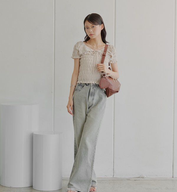  「【500mlペットボトル収納可】チャーム付きミディアムバッグ」|ショルダー・メッセンジャー|