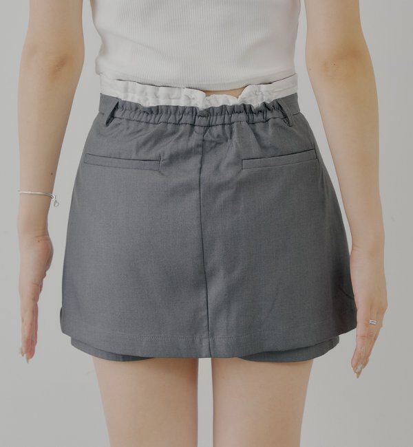  「ボックスプリーツレイヤードスカパン」|スカート|