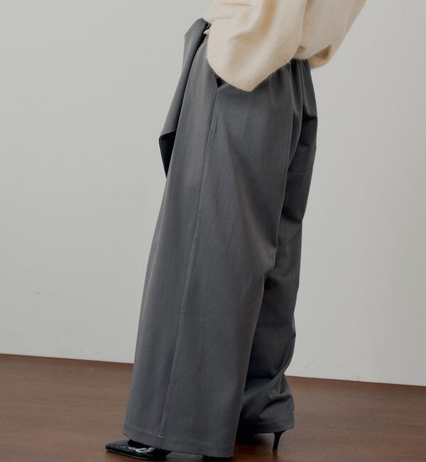  「【SALON by Chico】 BIGリボンスラックスロングパンツ」|チノ|