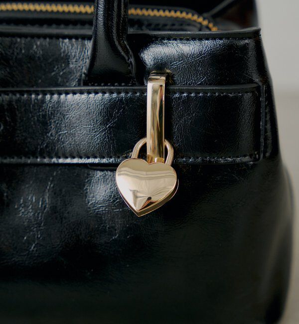  「ハートキーチャーム付きベルトボストンバッグ」|ボストンバッグ|