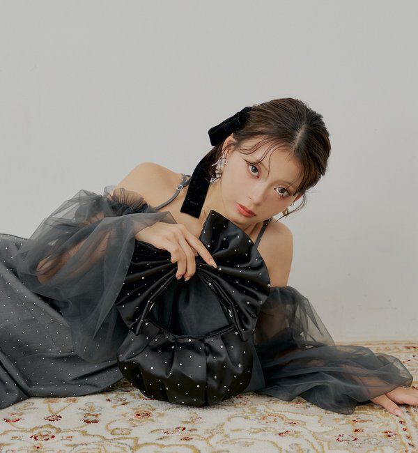  「【SALON by Chico】ビジューデザインリボンショルダーバッグ」|ショルダー・メッセンジャー|