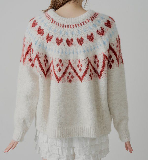  「ハート柄ノルディックニット」|ニット・セーター|