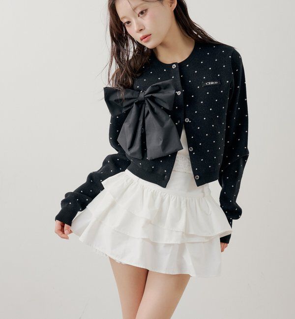  「レイヤードフリルティアードスカート」|スカート|ホワイト