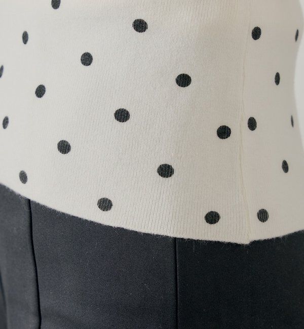  「【SALON by Chico】ドットプリントオフショルニット」|ニット・セーター|