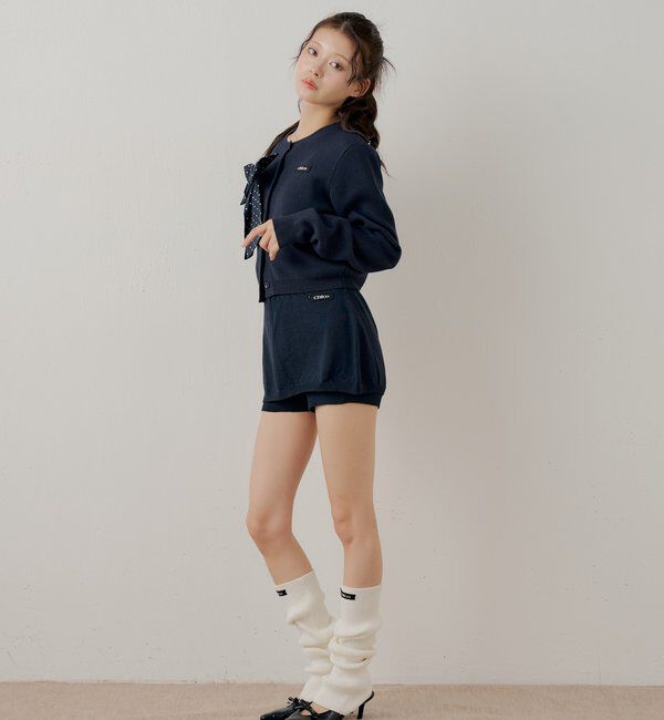  「【セットアップ対応】レイヤードニットミニスカパン / WEB限定カラーあり」|スカート|