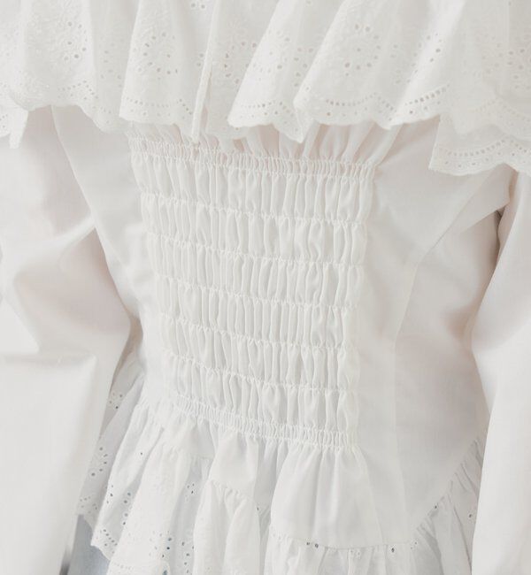  「コットンレースオフショルブラウス」|シャツ・ブラウス|