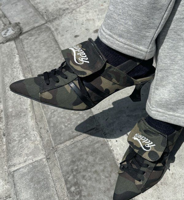  「【SLOPPY】スニーカーミュール」|スニーカー|カーキ