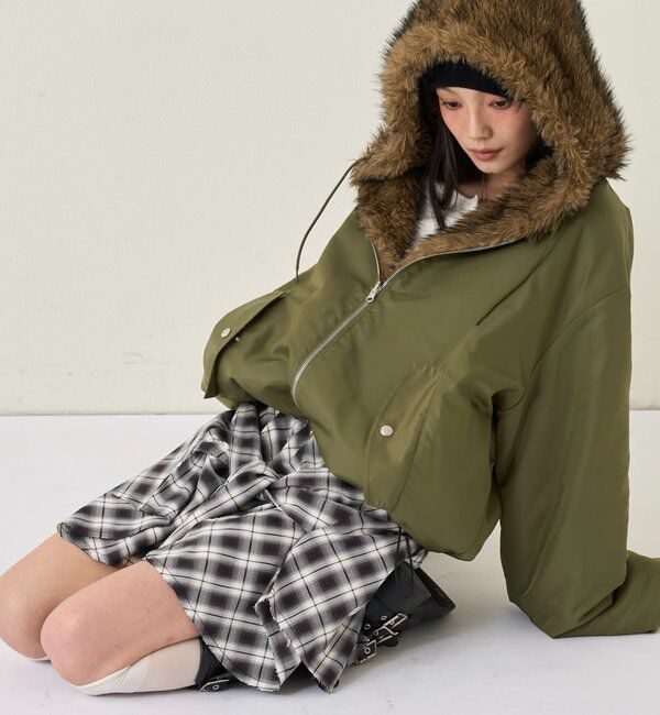  「【お気に入りNO.1】2WAY リバーシブルファーブルゾン」|ブルゾン・スタジャン|