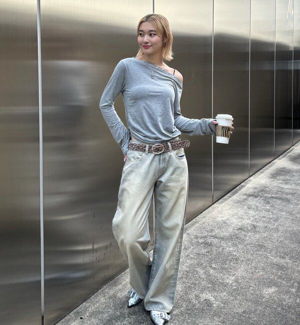  「SLOPPYラインストーンローライズデニム」|デニム|