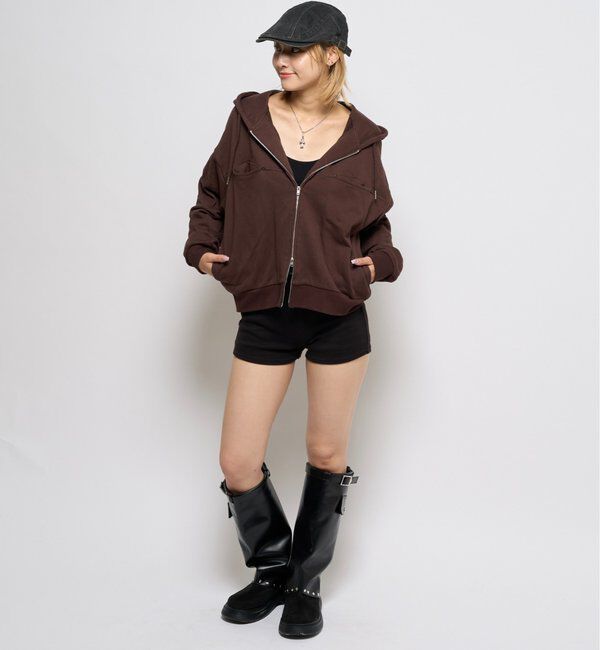  「スラッシュポケットスウェットパーカー」|パーカー|