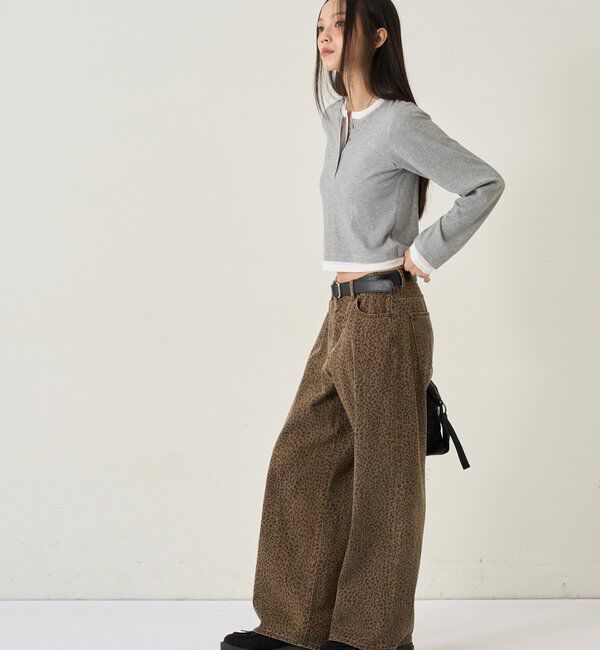  「レイヤードヘンリートップス」|Tシャツ・カットソー|